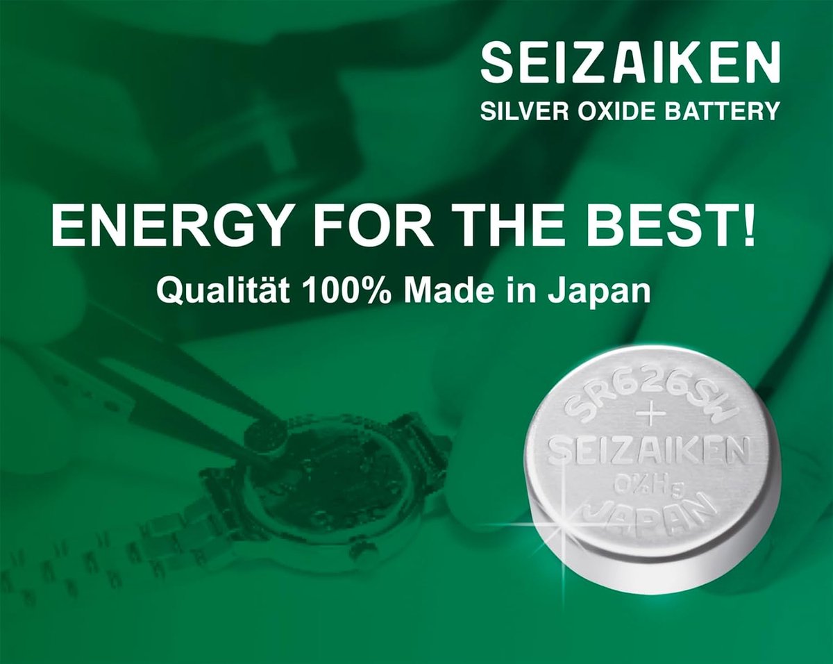 315, SR716SW, 2pcs button cell batteries, 1.55V, silver oxide, 0% mercury, 100% made in Japan - ShopVlot
