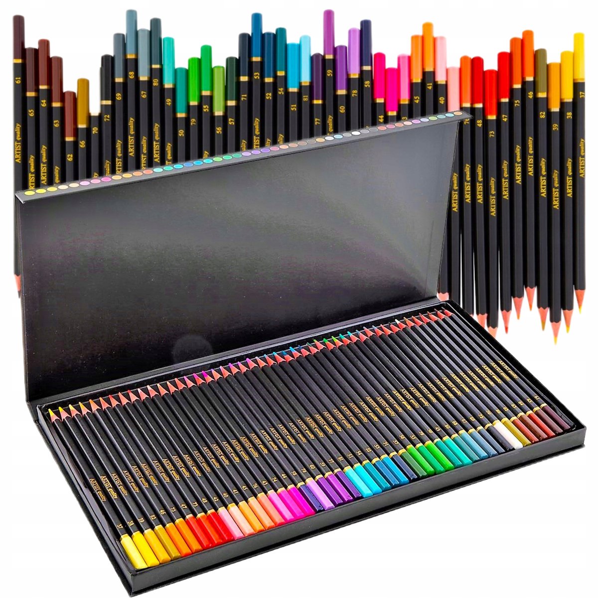 Kleurpotlodenset 46 kleuren in magnetische doos