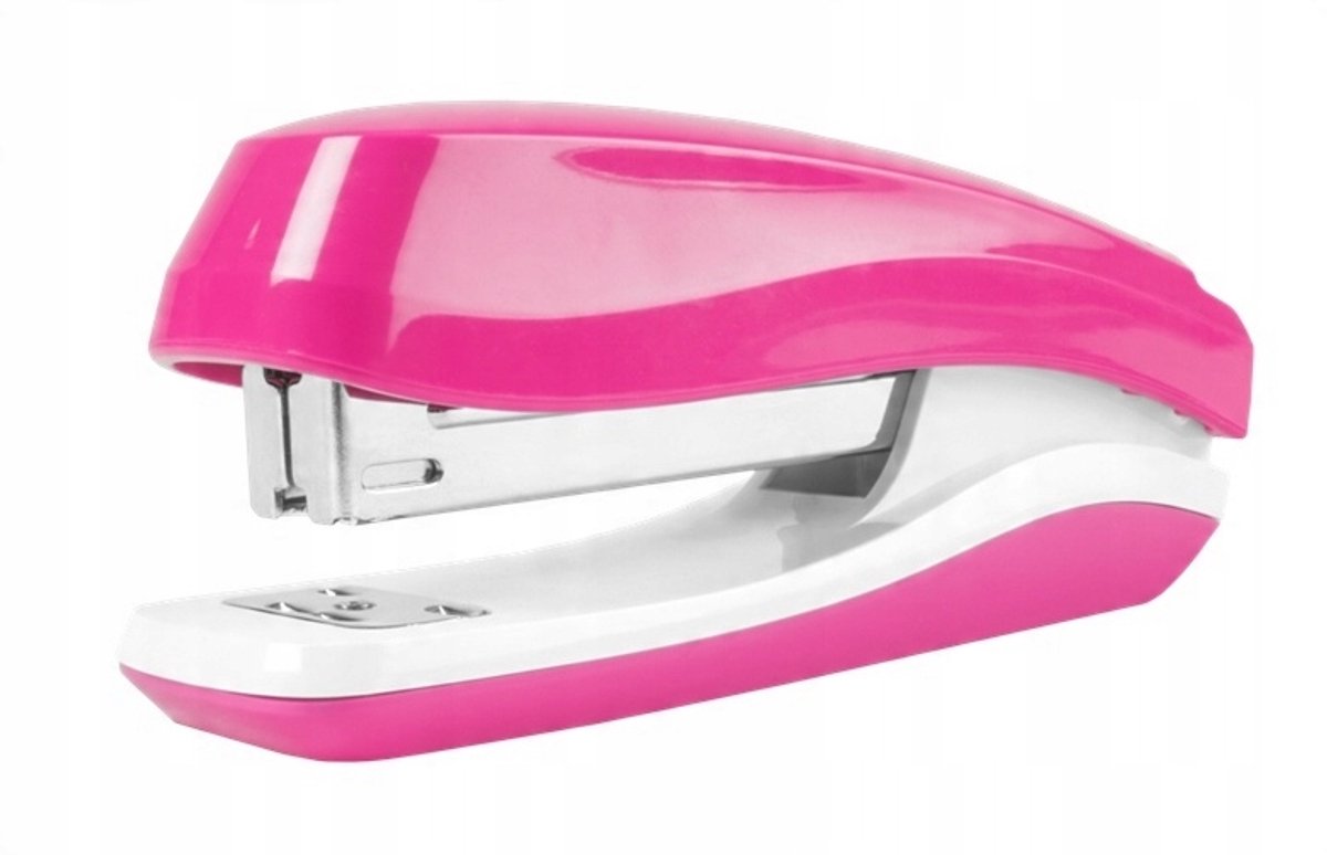 Merkloos Roze Bureau Zszywacz voor 25 Vel, 50mm Diepte