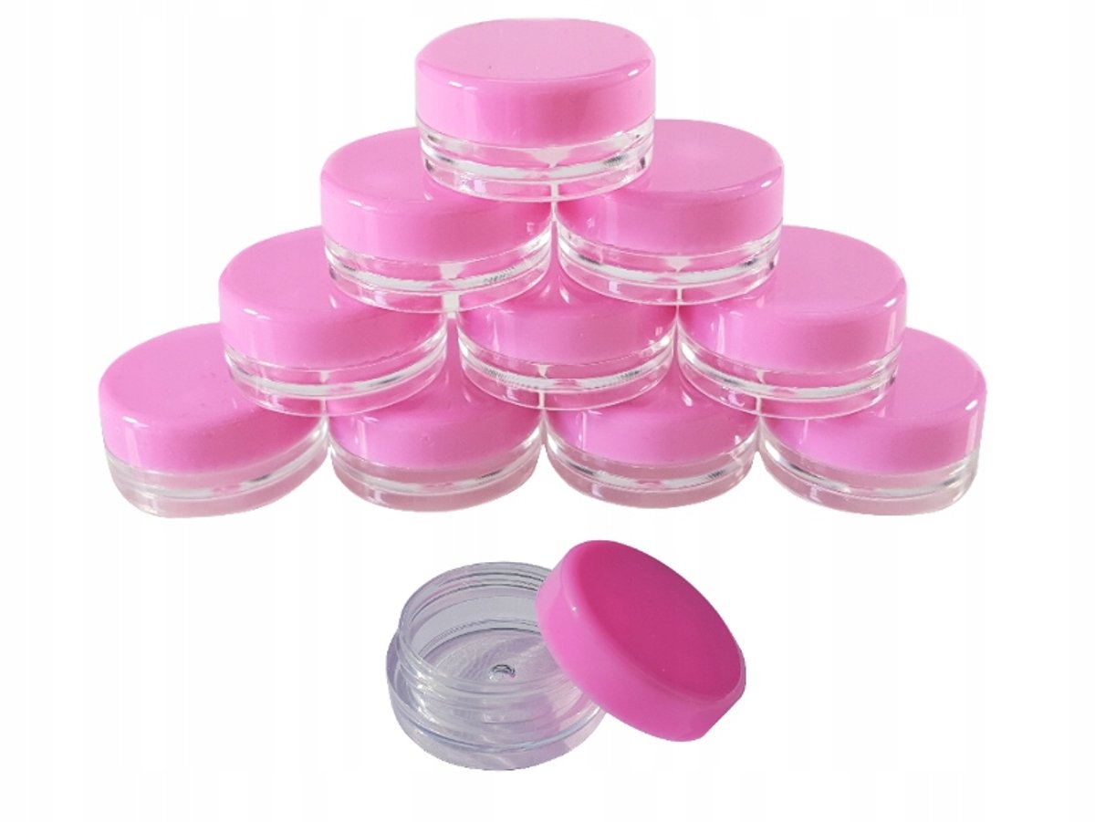 100x 2ml Acryl Potjes voor Nagellak Decoraties, Crème Samples