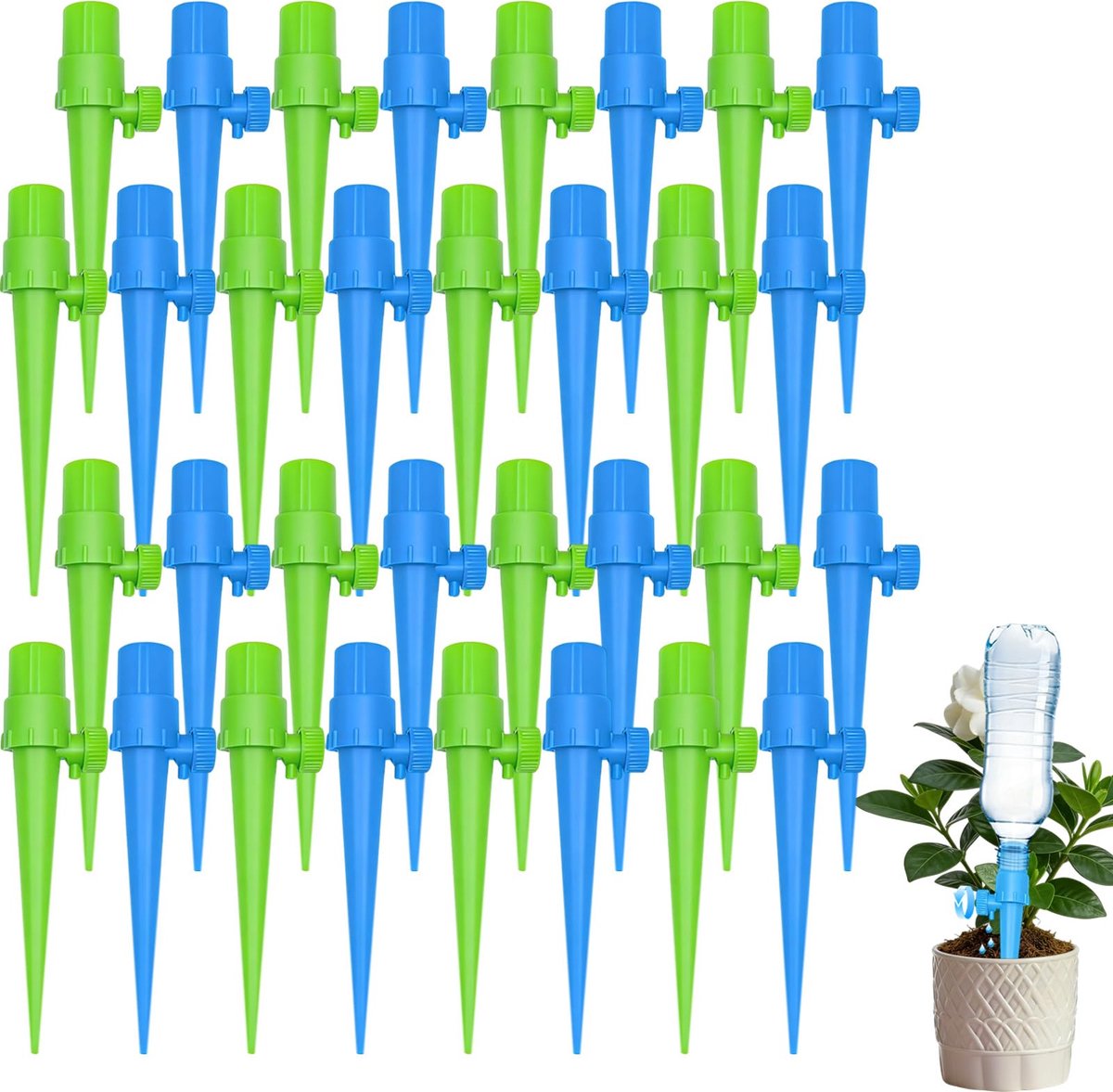 Druppelirrigatie systeem 16 stuks - automatische watergift - voor binnen en buiten - ideaal voor vakantie - ShopVlot