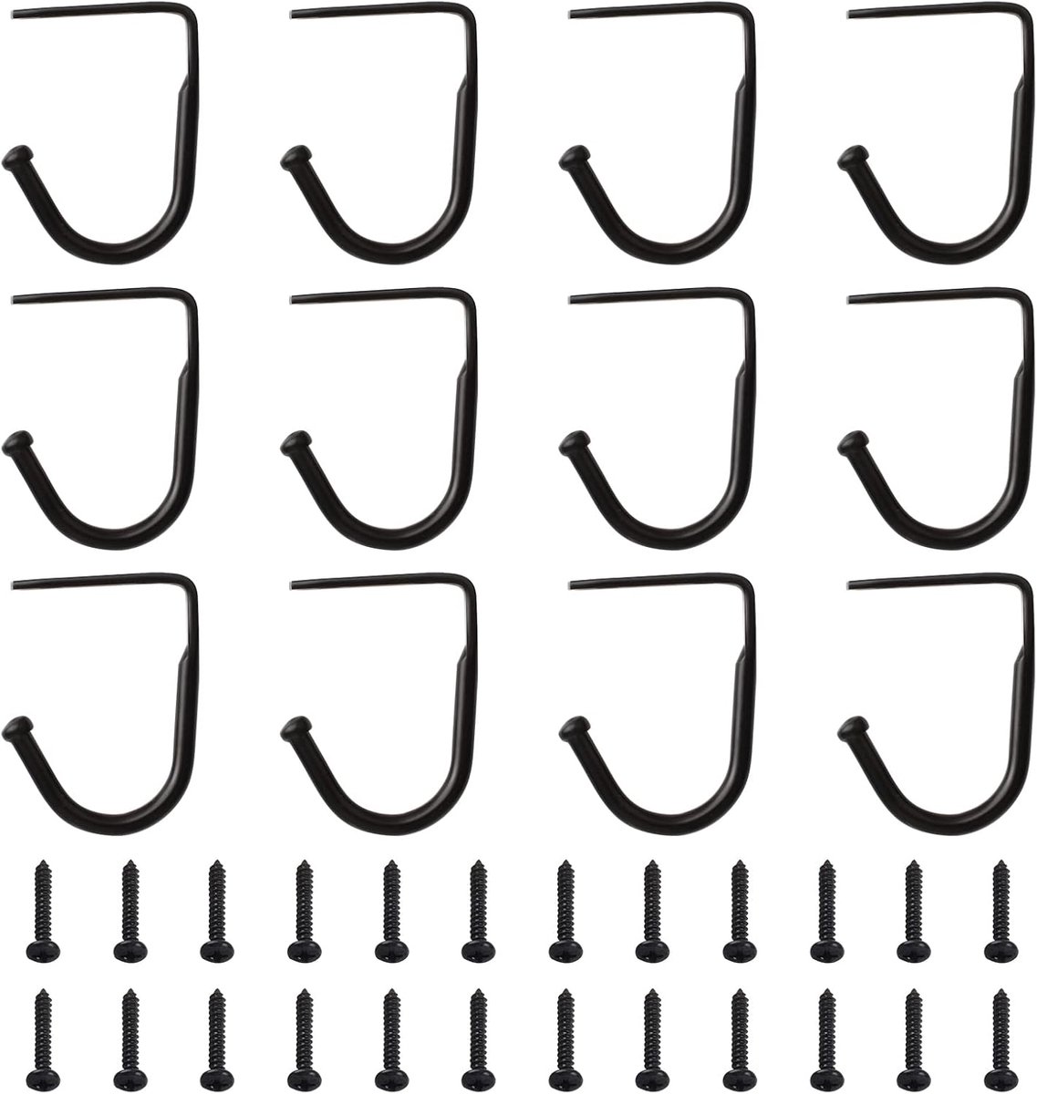 Base Cabinet Hooks, 12 Pieces Under-Shelf Cup Holders, Metal Under Rack Clothes Hooks Storage Hangers for Kitchen - ShopVlot