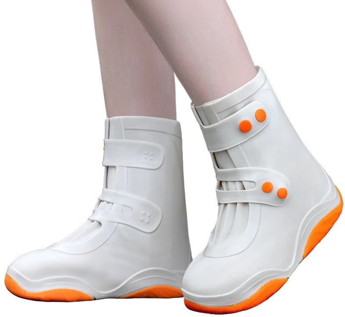 LISM-Herbruikbare, waterdichte PVC-schoenovertrekken met een losse, antislip rubberen zool. Geschikt voor sportschoenen (30 cm).