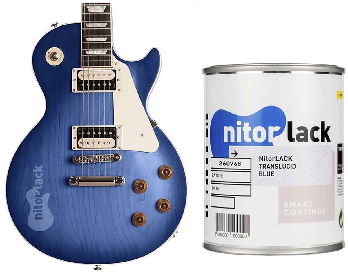 NitroLACK Translucente Blauwe Nitrocellulose Lak voor Gitaar
