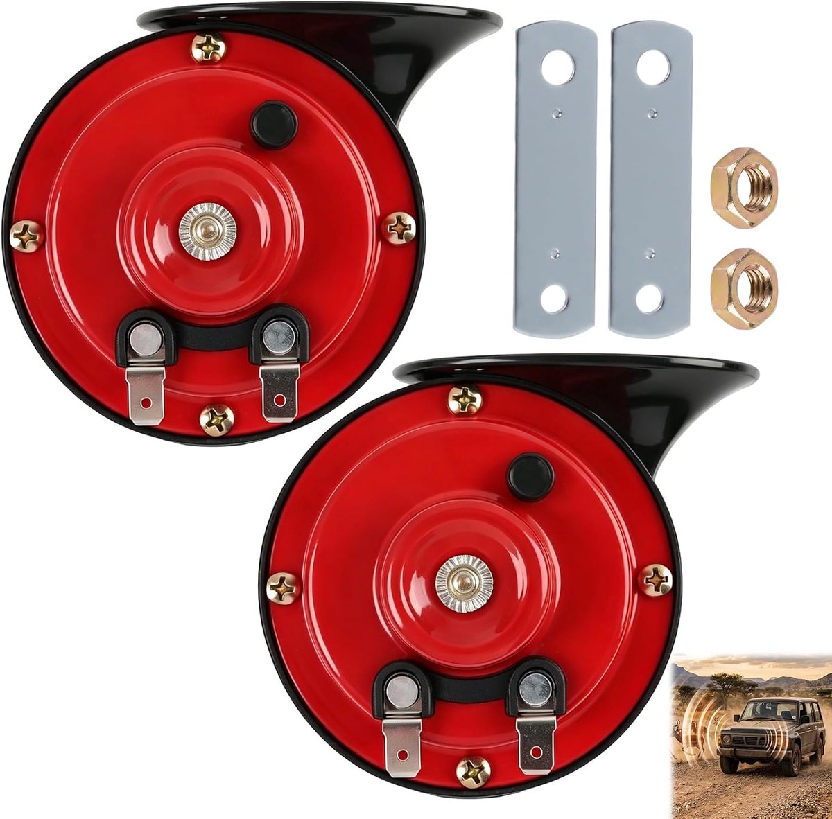Slakkenclaxon 300 dB - 12 V waterdicht - duurzame trekhoorn - optimale veiligheid op de weg - ShopVlot