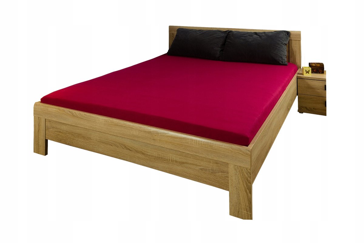 Jersey hoeslaken 120x180 cm met elastiek - Bordo