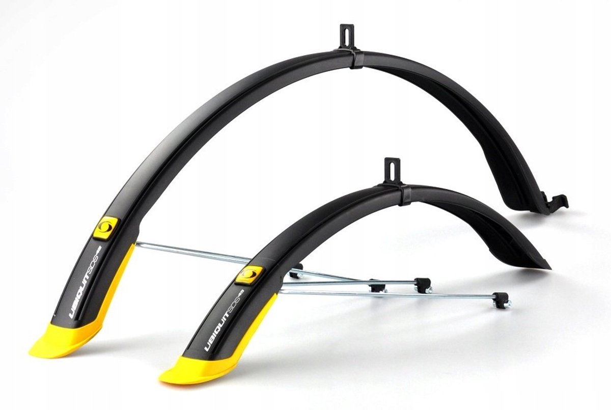 Ubiquit 45 short spatborden 28" zwart/geel