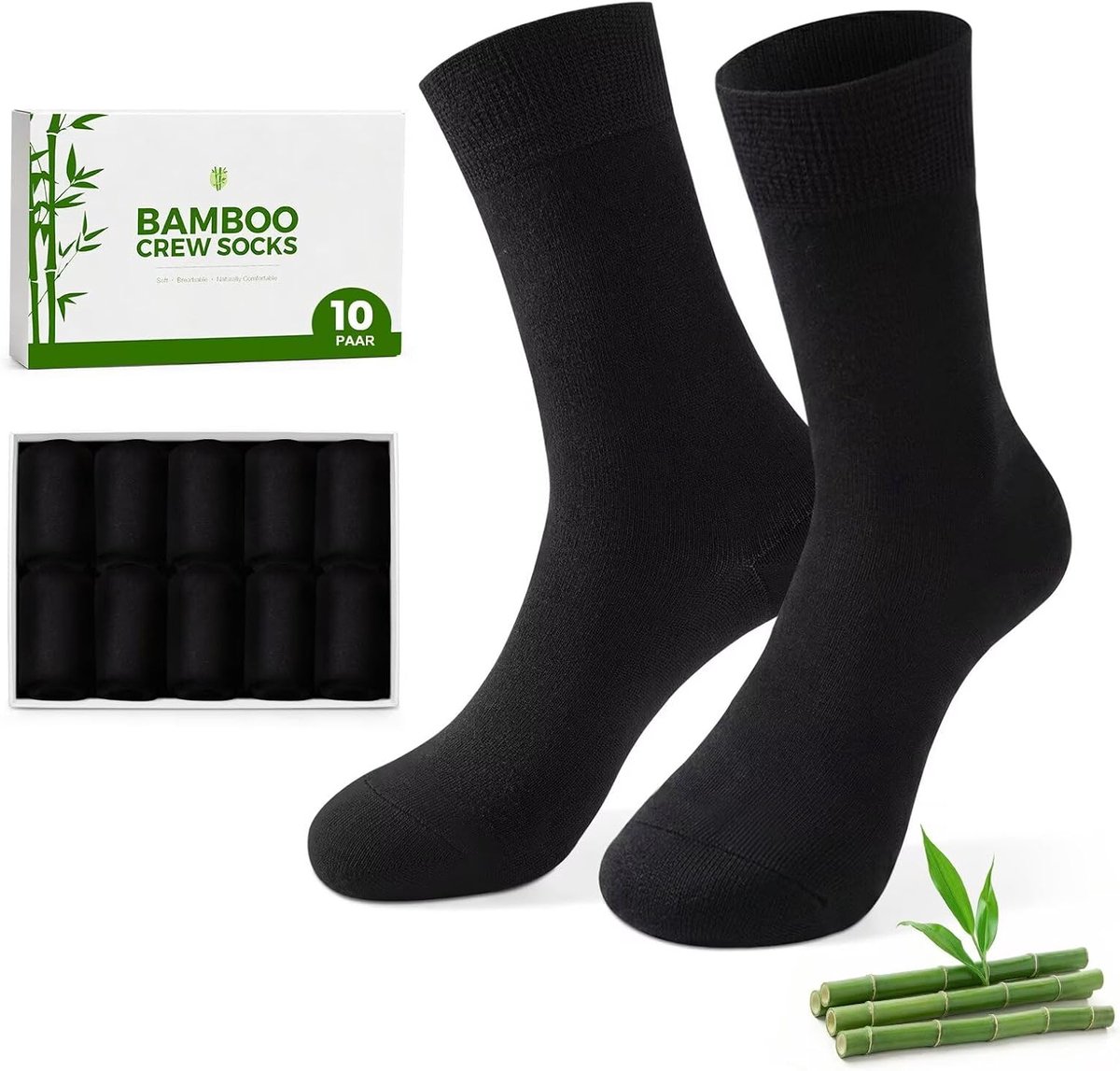 Bamboe Viscose Zakensokken voor Heren en Dames - 10 Paar - Ademend en Comfortabel - Perfect voor dagelijks gebruik - ShopVlot