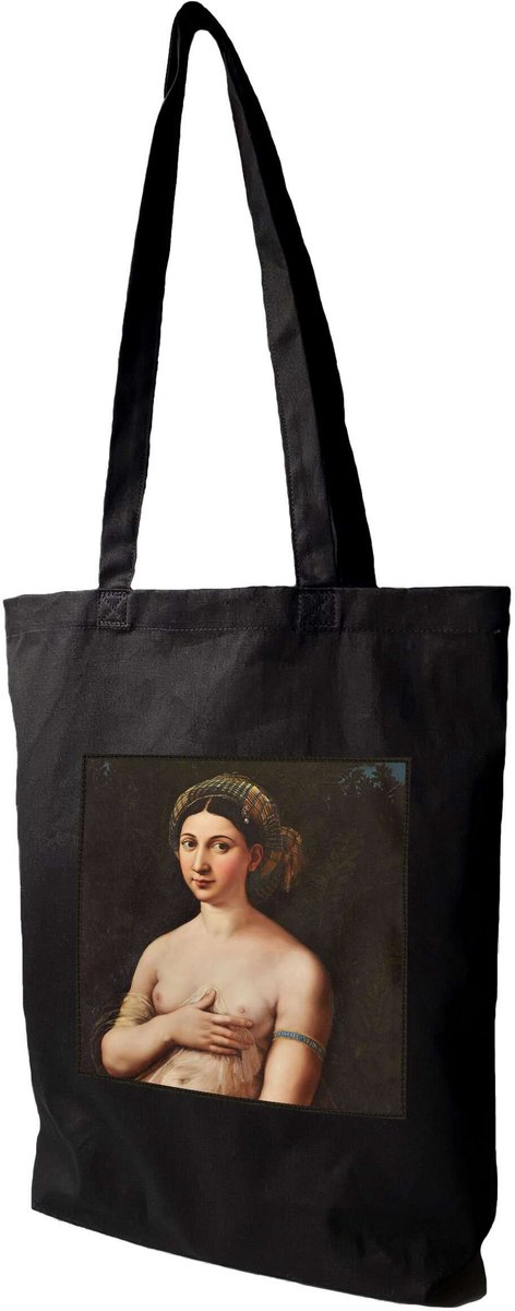 La Fornarina Rafael Santi Shopper Tas met Opdruk - Katoen