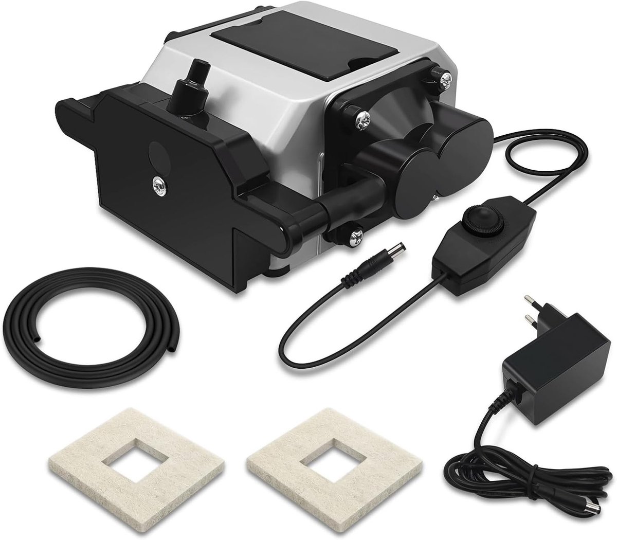 Luchtondersteuningspomp voor Lasercutters - Zwart - 220 V - Instelbare Luchtstroom van 10-30 l/min - Voor Snijden en Graveerwerk
