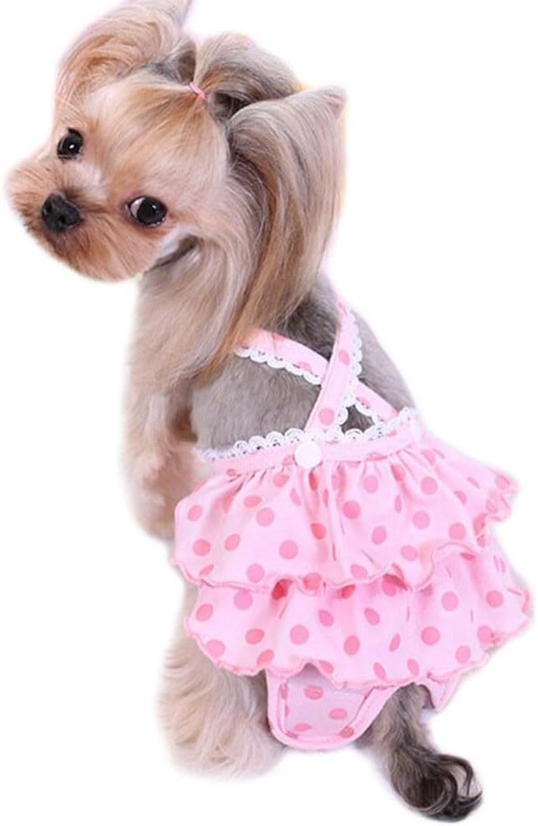 Small Dog Suspender Sanitary Pants Female Dogs Menstruation Underwear Physiological Diaper Diaper Hygiene Briefs - ShopVlot