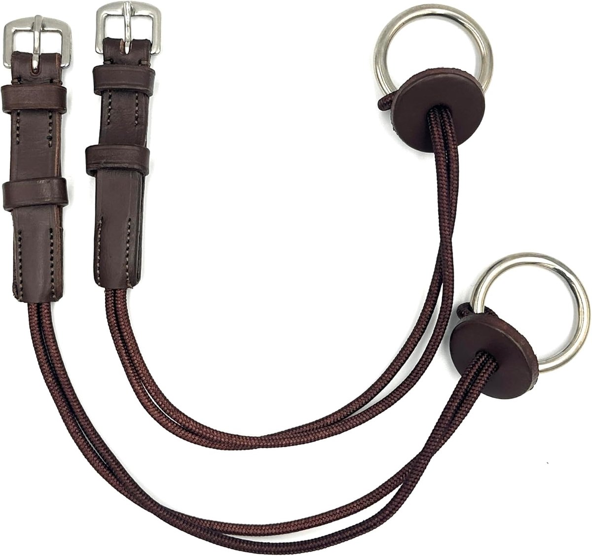 ES3011 Jaws for gag straps pull-up jaws 35 cm (brown leather/brown nylon) - ShopVlot