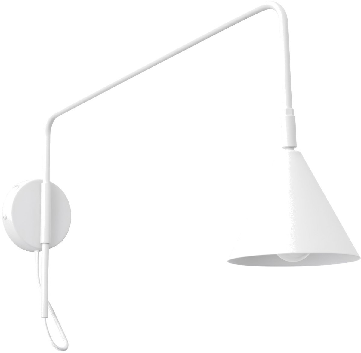 Sollux Lighting Wandlamp NOX - E14 - wit - staal - 14x61x30cm