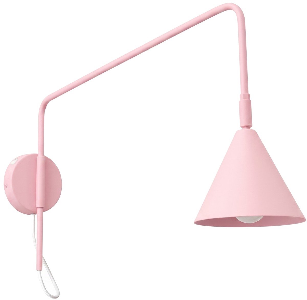 Sollux Lighting Wandlamp Nox - E14 - roze - staal - 14x61x30cm
