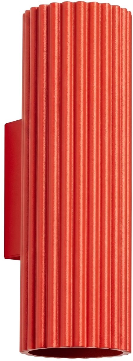 Sollux Lighting Wandlamp KARBON - GU10 - rood - aluminium - 6.5x8.5x20cm