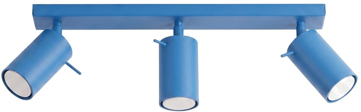 Sollux Lighting Plafondlamp RING - GU10 - lichtblauw - staal - 45x6x16cm