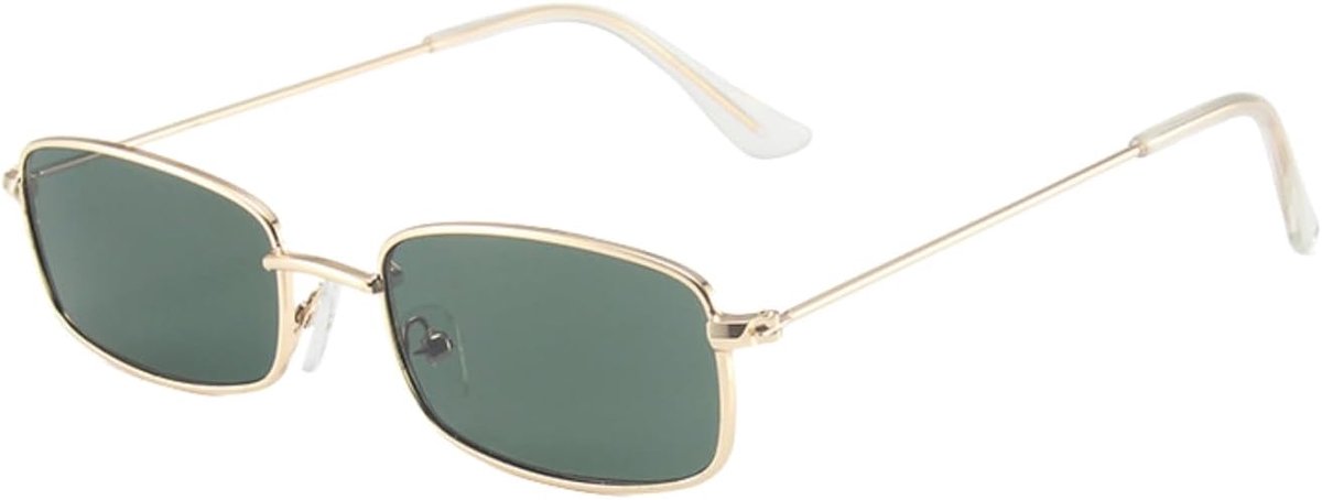 Retro rechthoekige zonnebril - metalen frame - multikleur glazen - stijlvol voor elke gelegenheid - ShopVlot