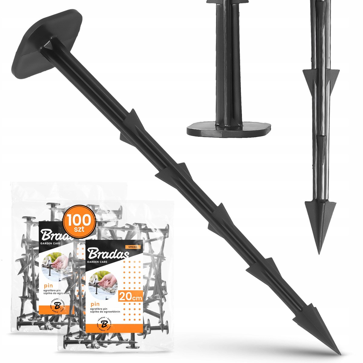 100x Grondpennen voor Agrilijn/Bodembedekking - 20 cm