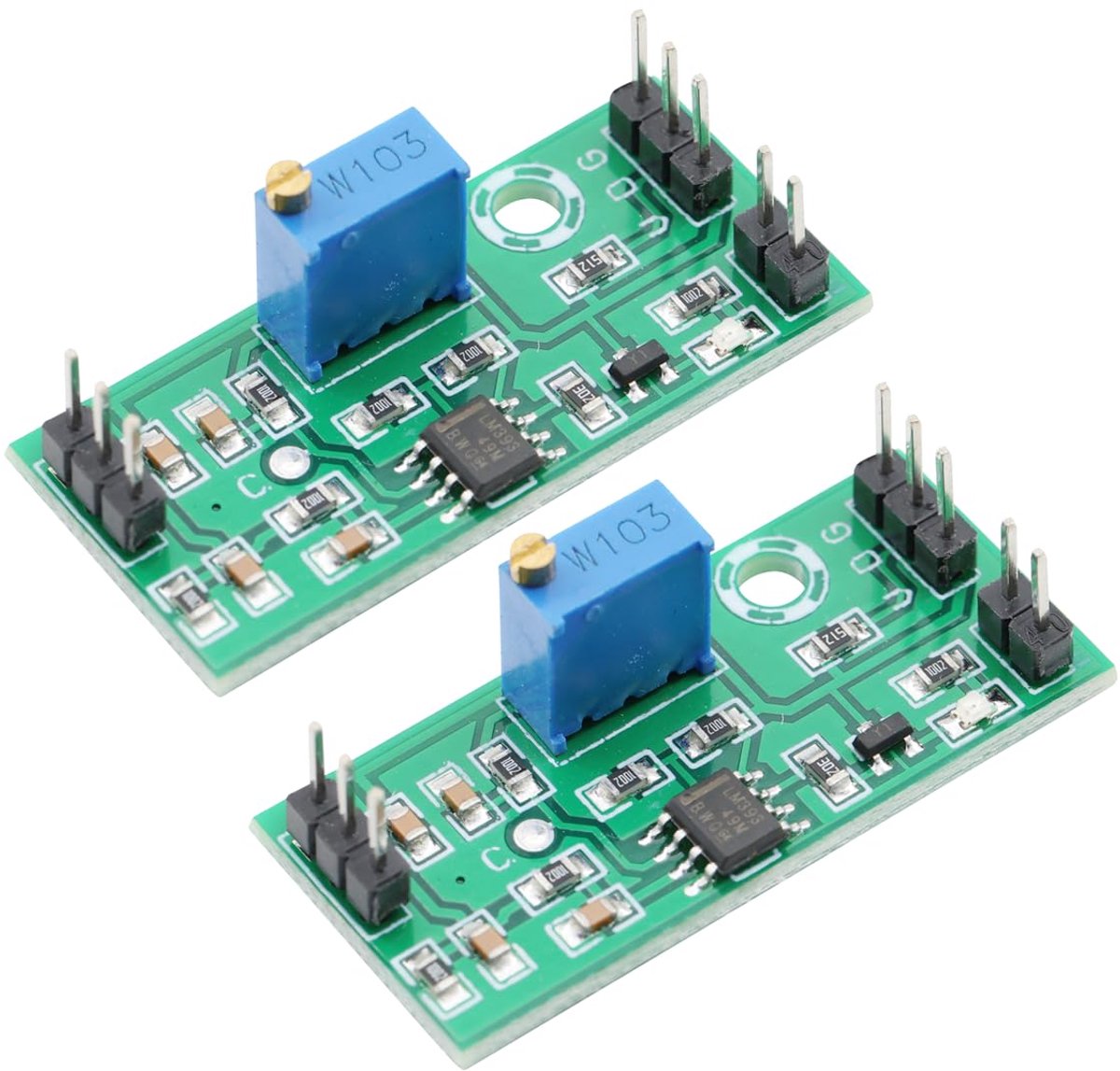 LM393 Spanningsvergelijkermodule 4,5-28V Instelbaar Signaalvorming Nauwkeurige Meerwegspotentiometer Hoog Laag Niveau - ShopVlot