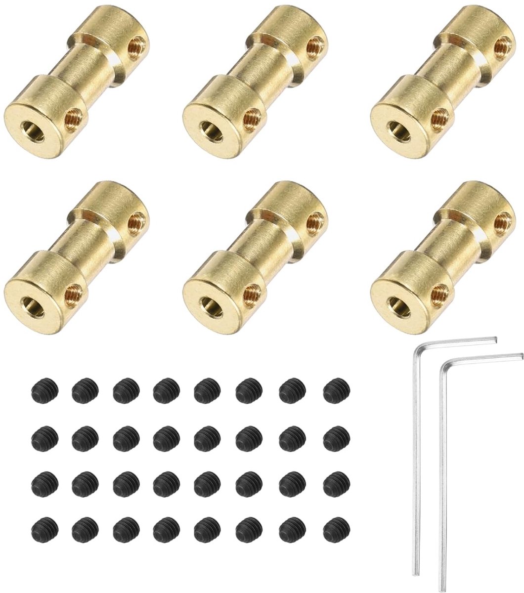 Motoras koppeling 3 mm - Messing - Flexibel - Ideaal voor RC modellen - ShopVlot