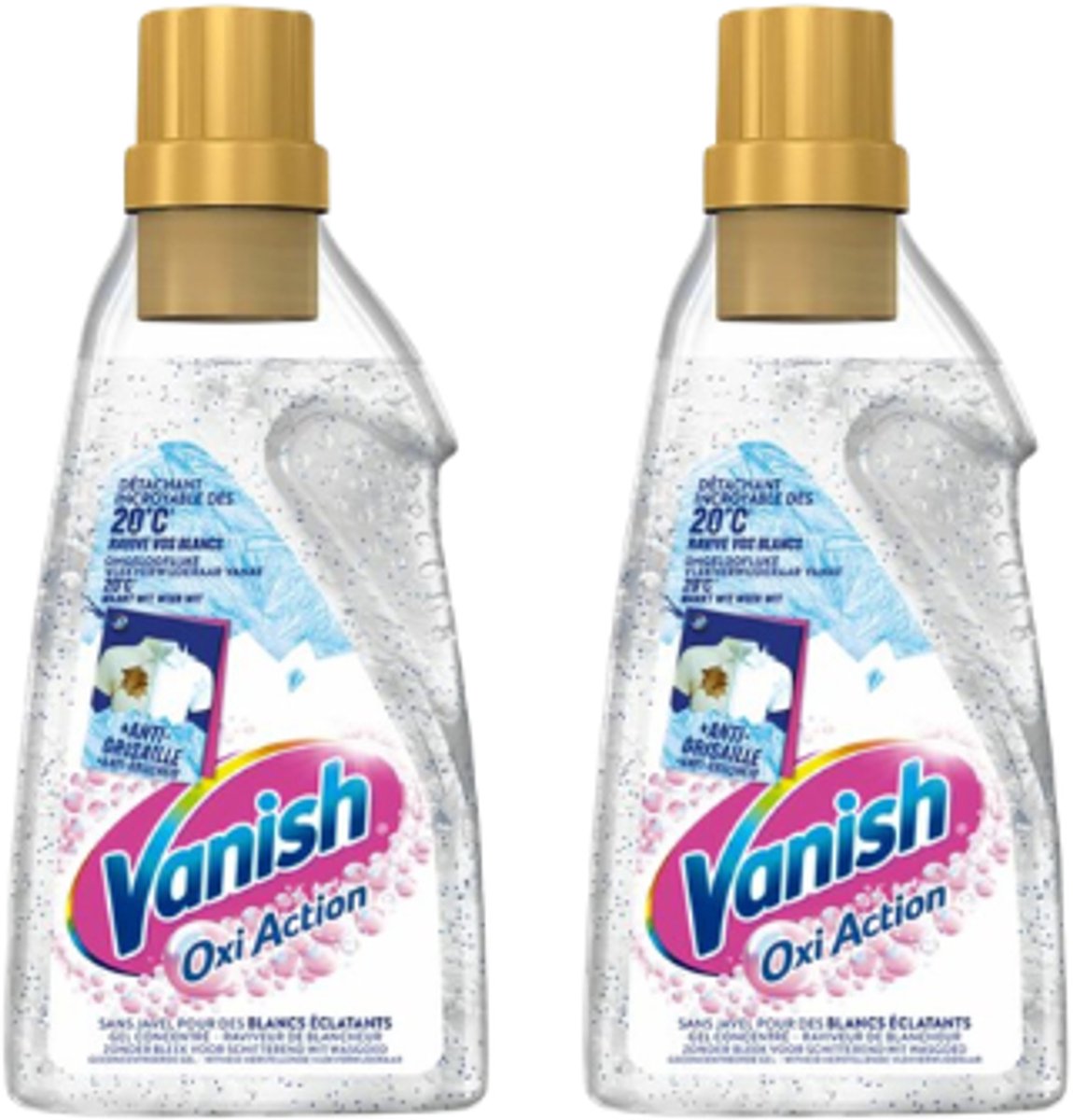 Vanish Oxi Action Vlekverwijderaar Gel White – 2x 750 ml – 1,5 Liter – Voordeelverpakking