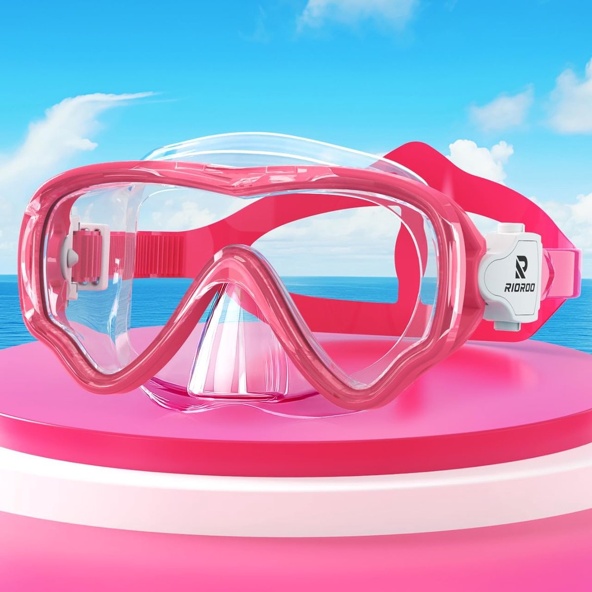 Snorkel Mask for Children, Anti-fog and Leak-proof Diving Mask with Nose Mask, 180° High Definition Panoramic Goggles - ShopVlot