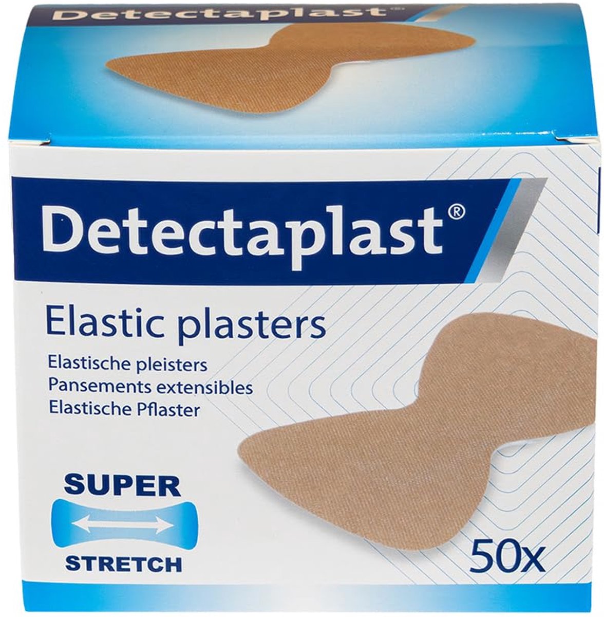 DETECTAPLAST - 50 textielpleisters PRO intensief gebruik, speciaal voor vingertoppen – superstretch rekbaar – hoge - ShopVlot