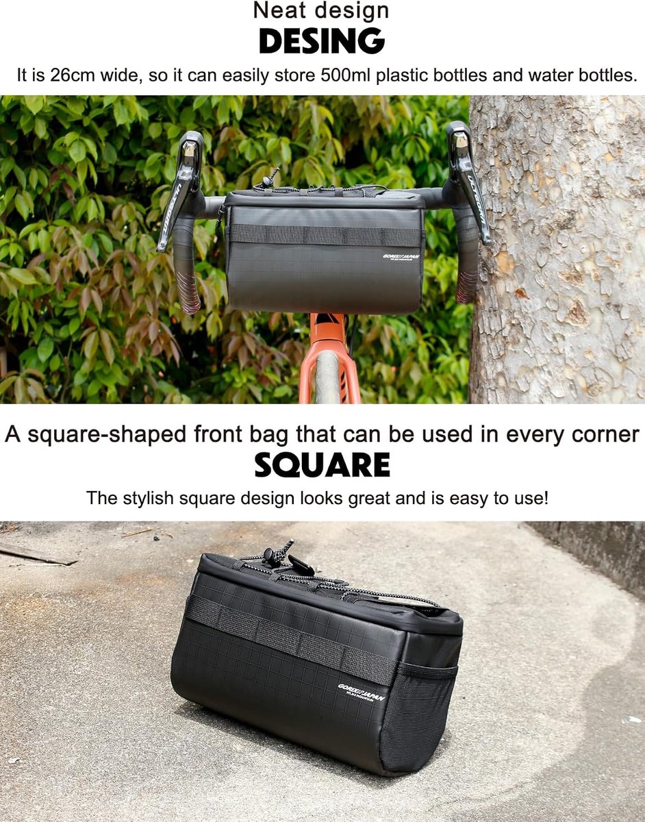 GORIX Bicycle Front Bag Handlebar Bag 4L Large Waterproof Inner Pouch Road Mountain Bicycle (MT.FRO-3) - ShopVlot