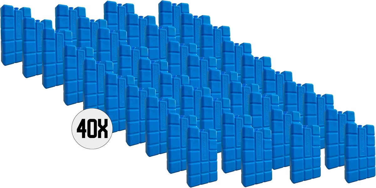 Koelelementen voor koelbox - blauw - 40 stuks - 400 g - voor frisse dranken