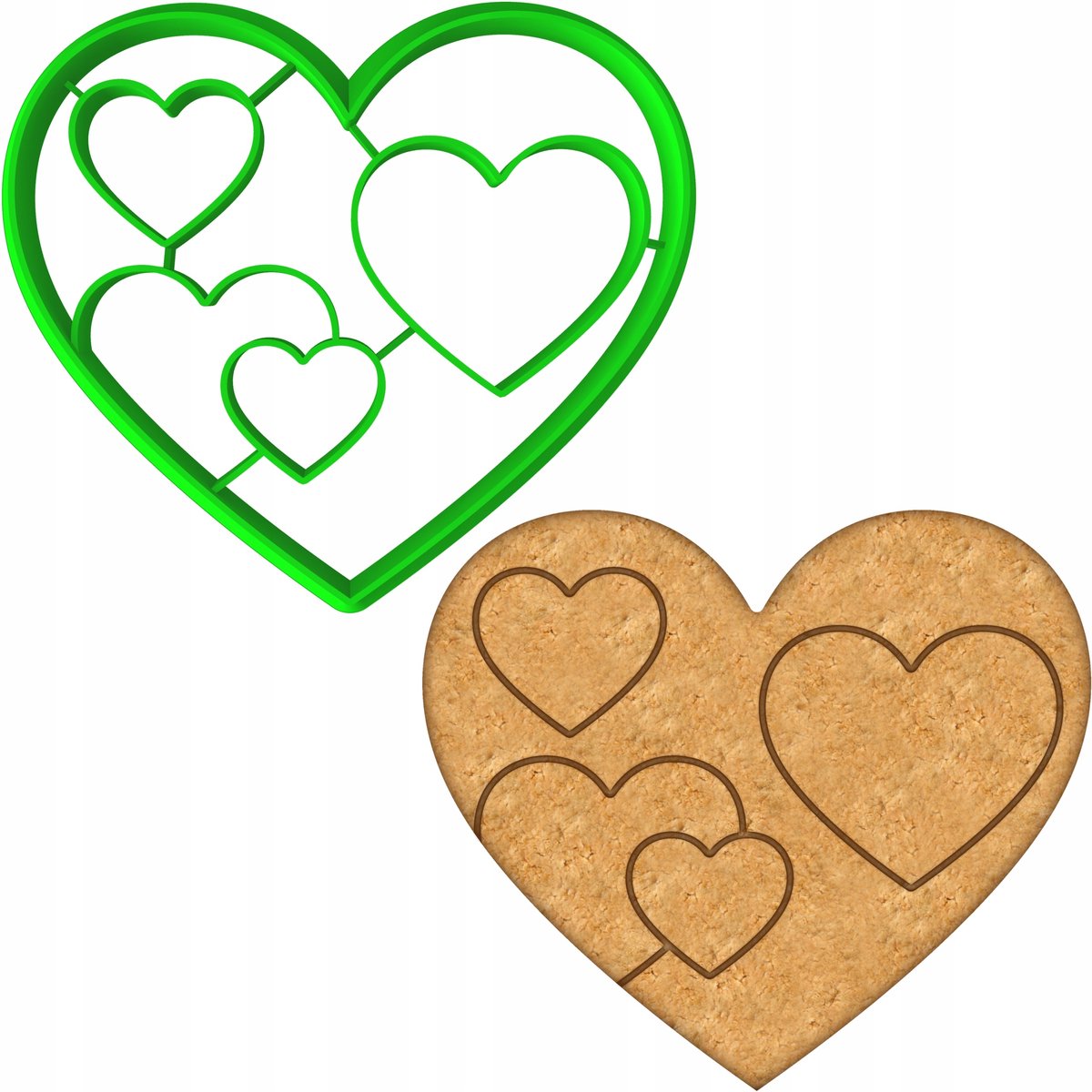 Hartvorm Koekjesvorm - Valentijnsdag & Pasen - 8cm