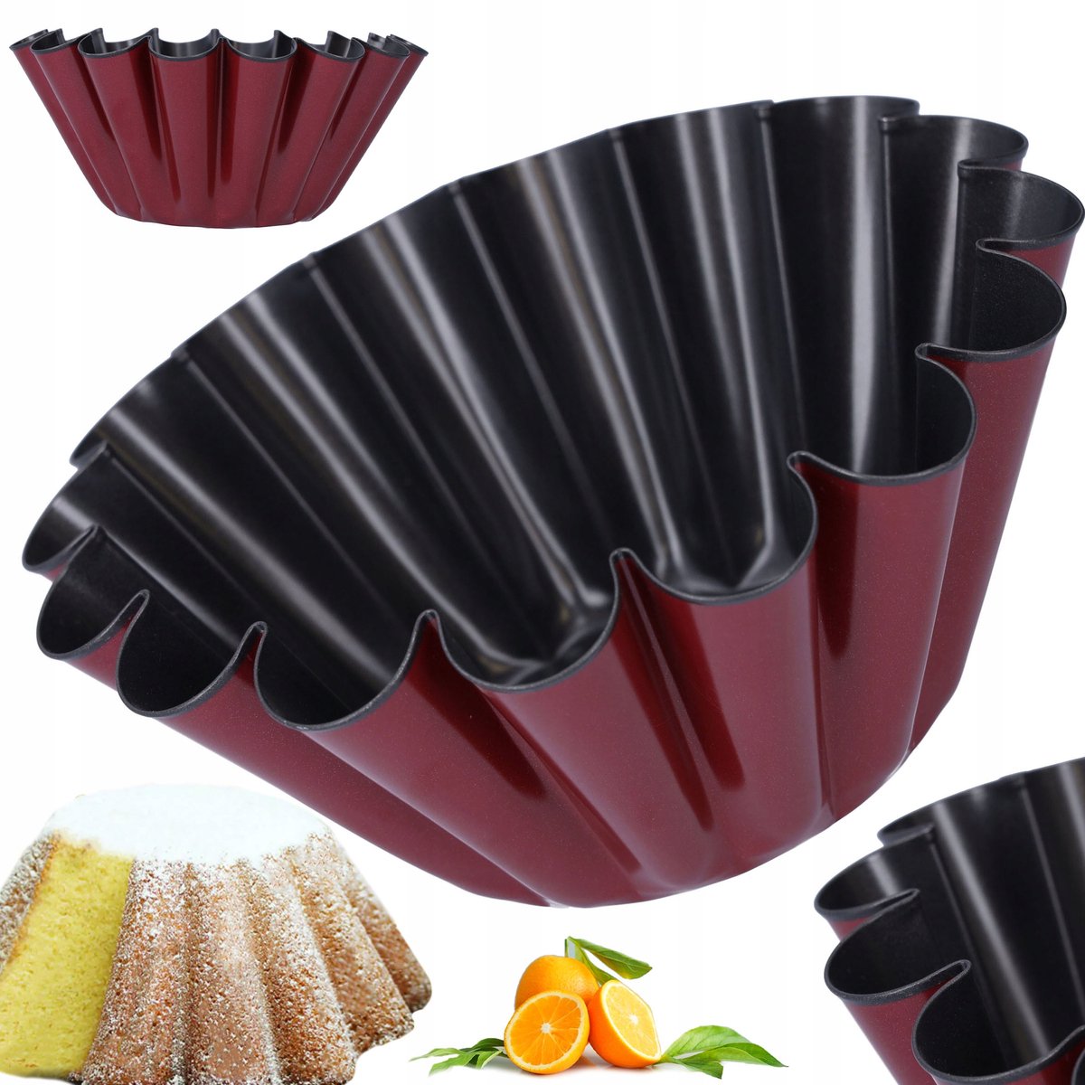 Niet-klevende tulbandvorm 16 cm - Klassieke bakvorm voor cake