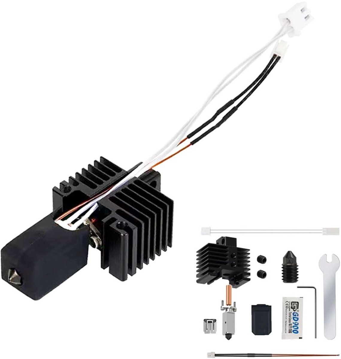 HzdaDeve Hotend for Bambu Lab X1C X1E Printhead 24V 48W Ceramic Heating Cartridge NTC 100K Thermistor Detachable 0.4mm - ShopVlot