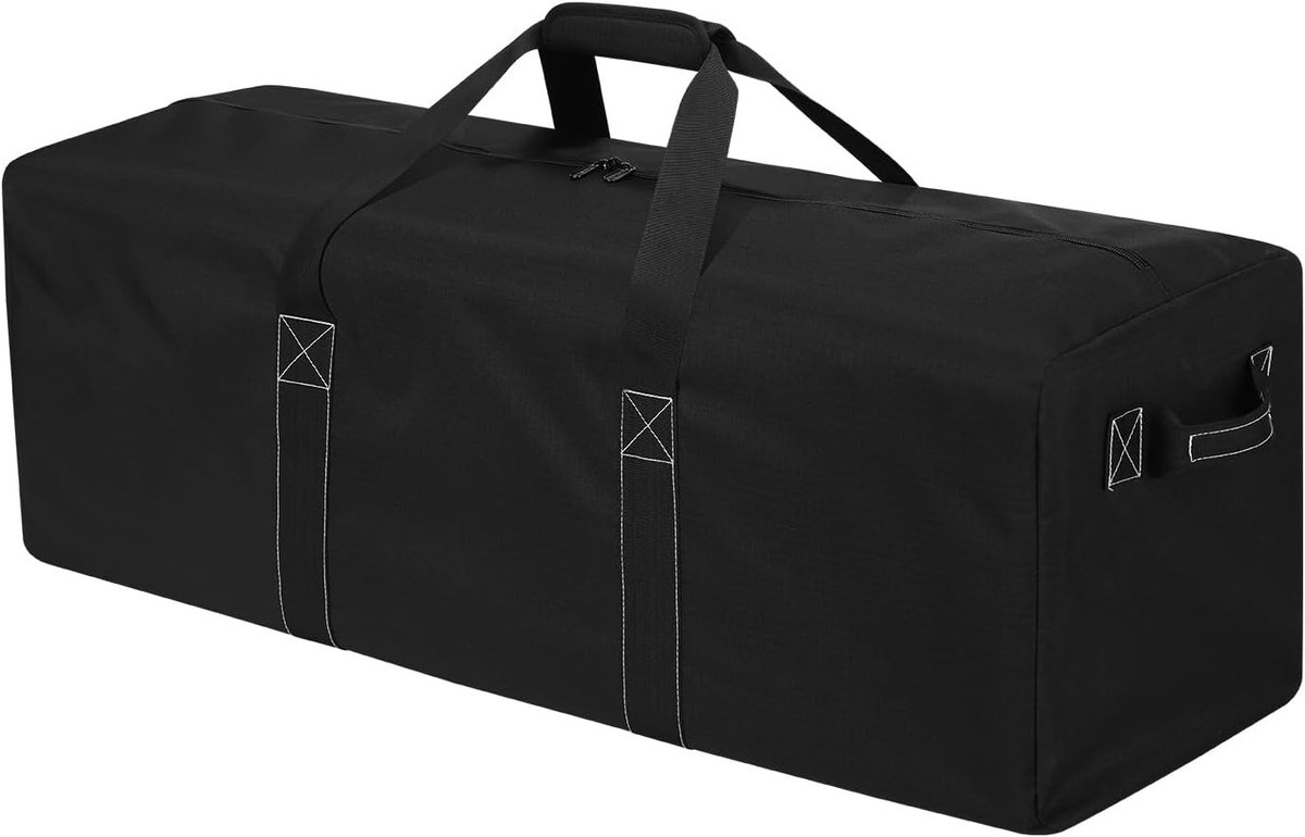 Grote Plunjezak voor Reizen - Zwart - 36 inch - Waterbestendige Duffeltas met 2 Zijhandgrepen - Voor Kamperen en Sportuitrusting