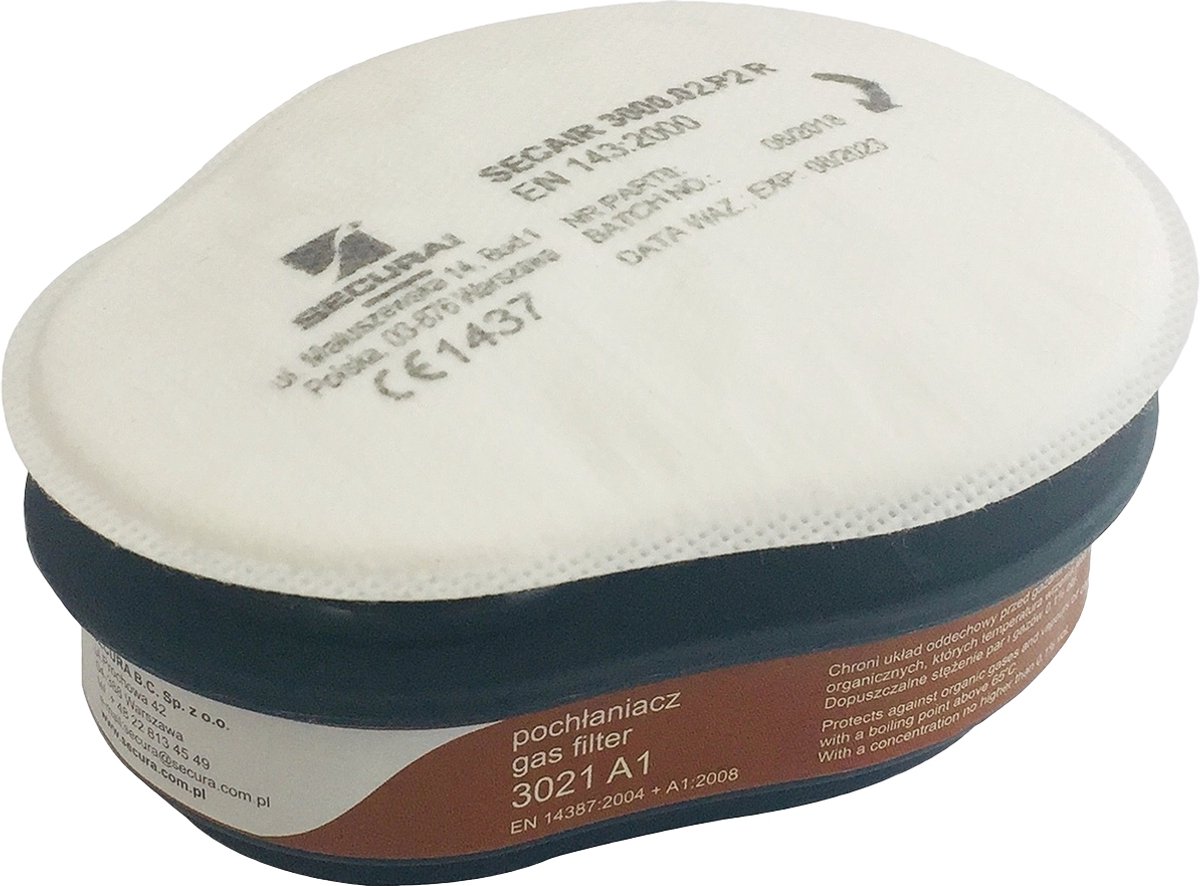 Secura 3041 A1P2 R D Filter voor Maskers en Halfmaskers