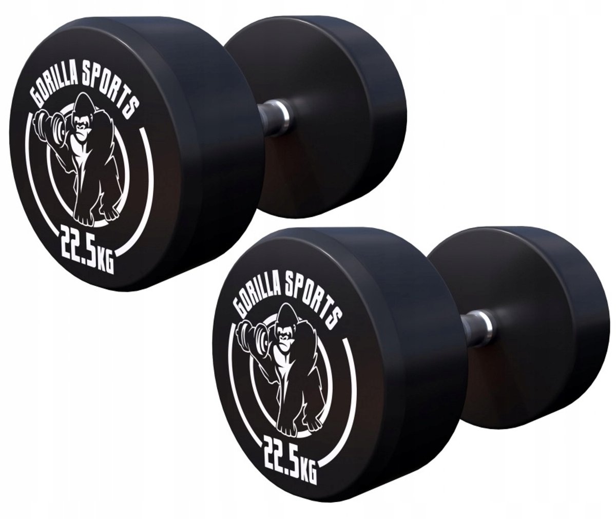 Set van 2x 22,5 kg Halters - Gecoat Gietijzer, Merkloos