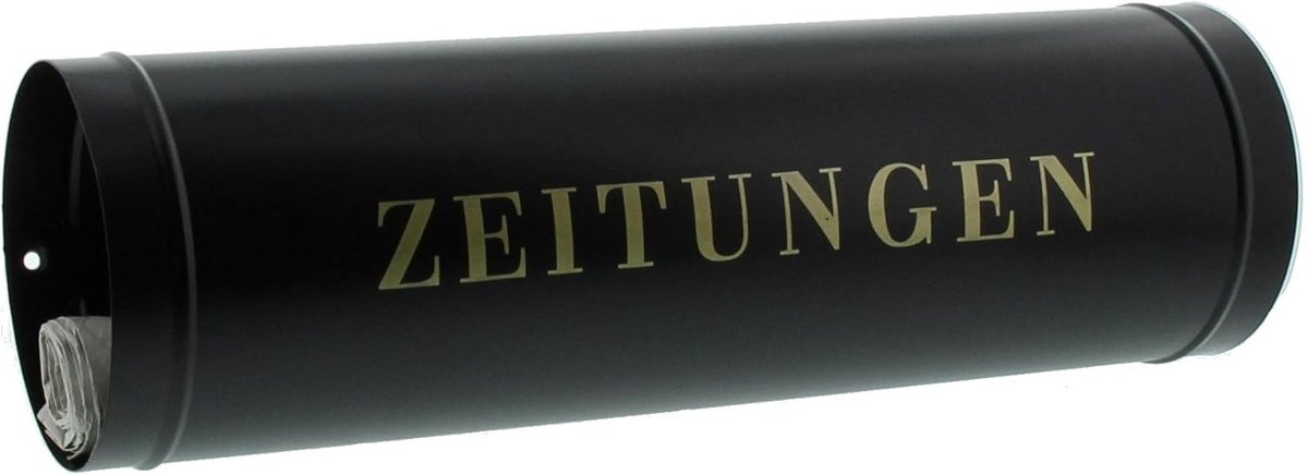 Brievenbusklep binnenzijde - Zwart - 40 cm lengte, 12 cm diameter - Waterbestendig Verzinkt Staal - Voor Buitengebruik