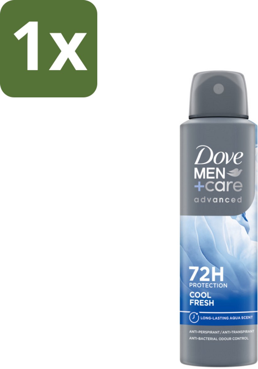 1 x Dove Men+Care Deodorant Spray - Cool Fresh - Advanced Care - 150 ml - Deodorant Spray - Anti-transpirant - Zweetvermindering - Huidbescherming - Frisheid