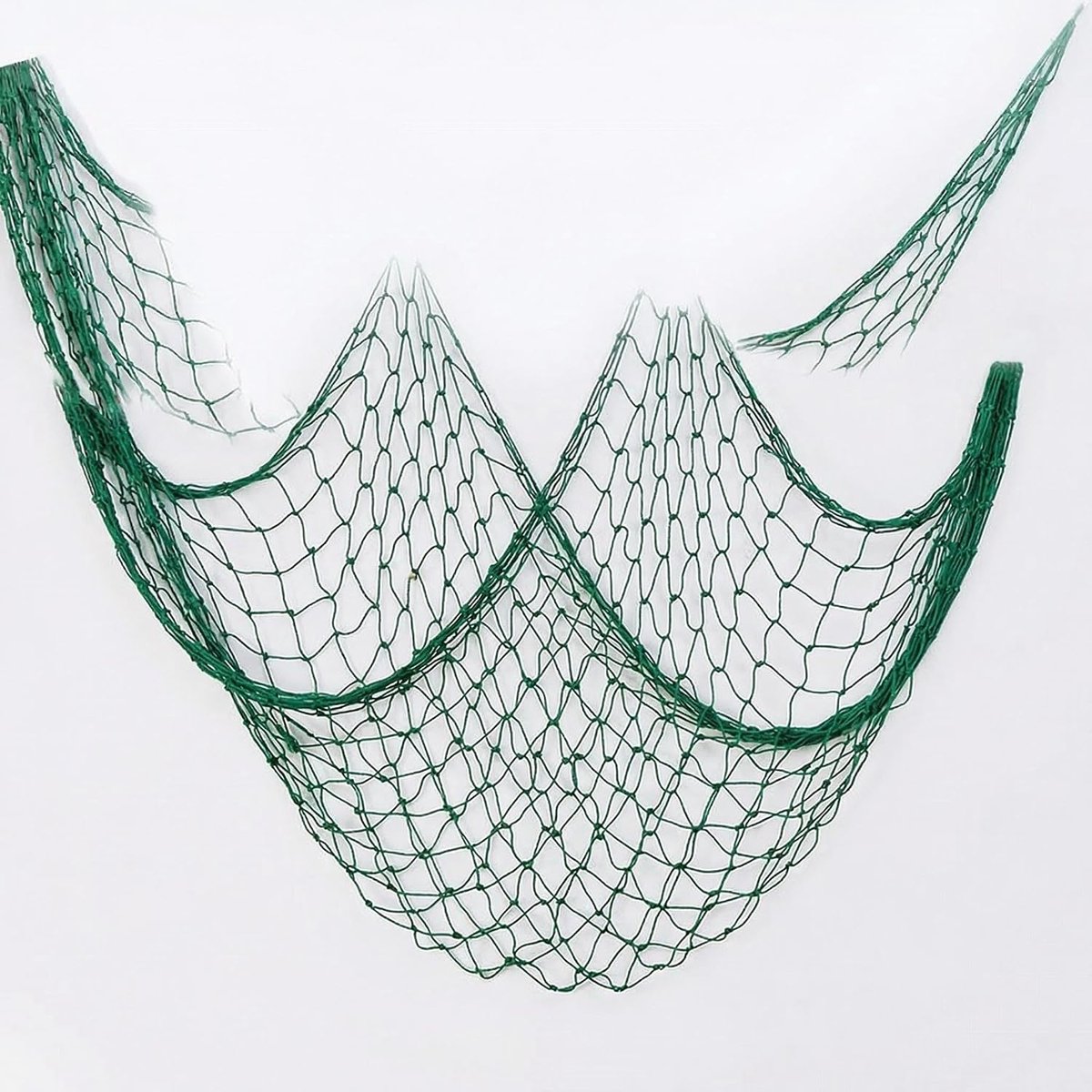 Visnet wandbehang 150cm x 200cm - Groene decoratie - Maritieme uitstraling - Creëer een zomerse sfeer - ShopVlot