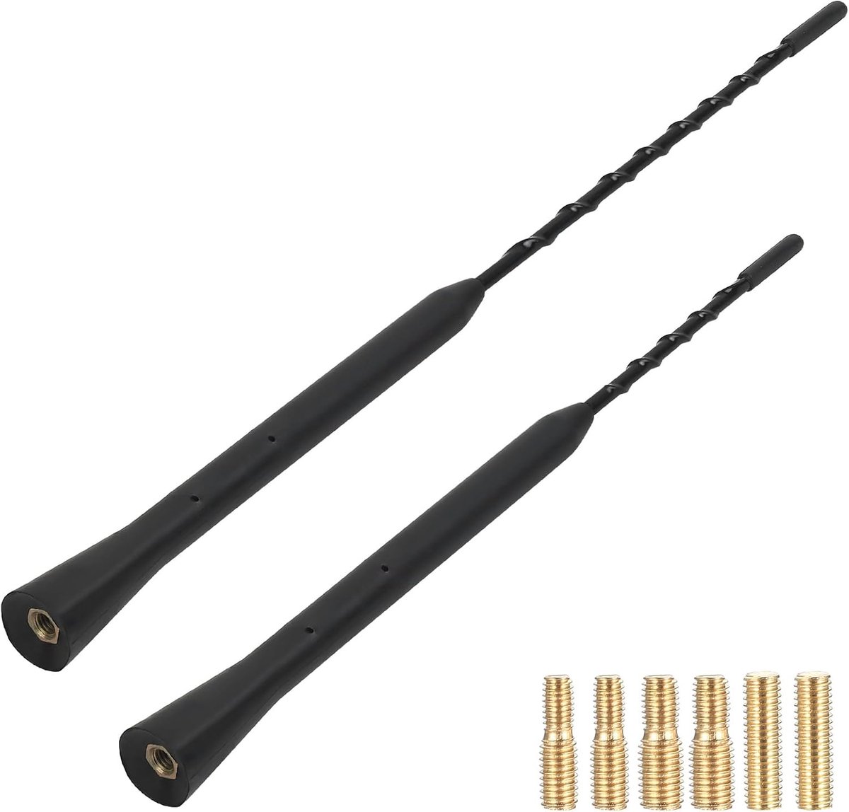 Autoantennes 9/11 inch - ijzeren kern - elastische rubberen coating - duurzame uitstraling - ShopVlot