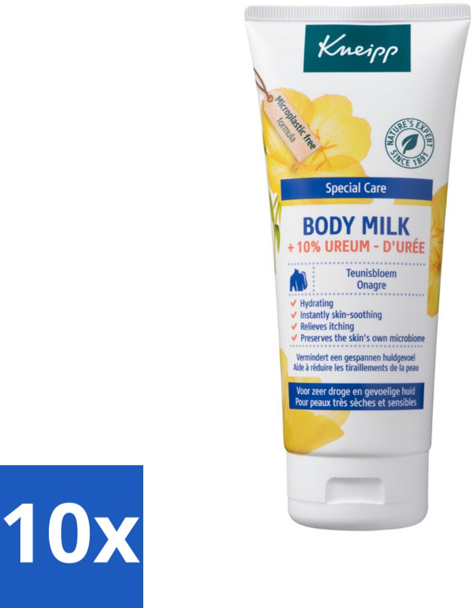 Kneipp - Body milk - Special Care - Met 10 % ureum - Voor zeer droge & gevoelige huid - 200 ml - Bulkverpakking - 10 stuks