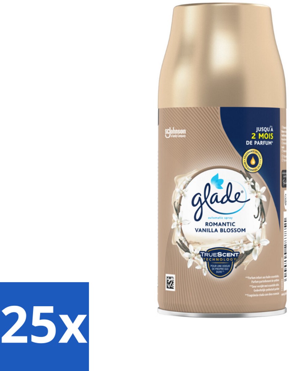 Glade - Automatische Spray - Romantic Vanillebloesem - 269 ml - Bulkverpakking - 25 stuks