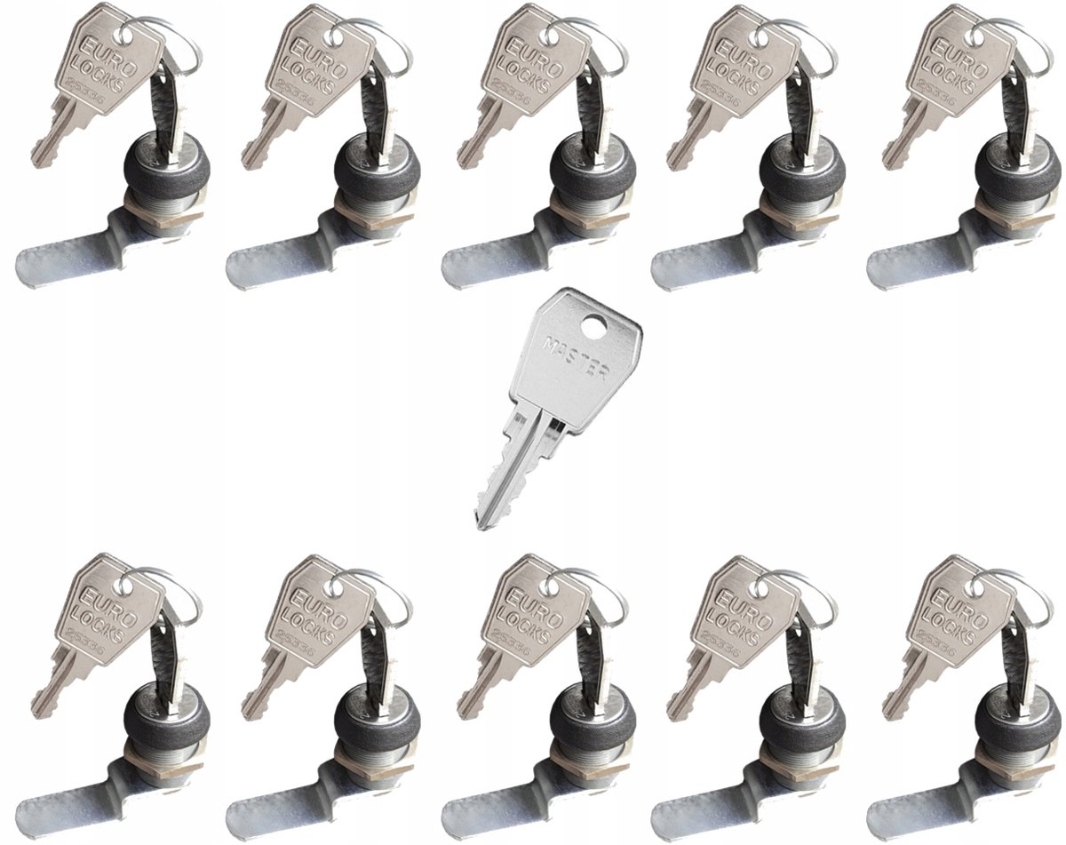 Euro-Locks C702 Cilinderslotten (10 stuks) met Master Key