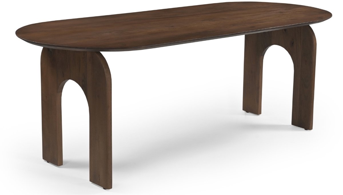 DÉJA Living Eettafel Vantaa - Ovaal Donkerbruin Hout - 260x90x76cm