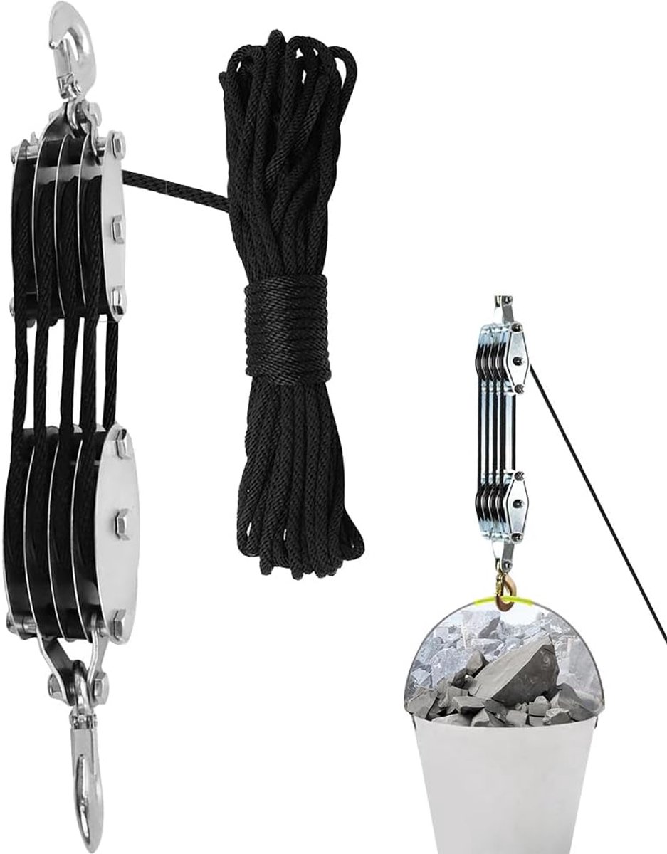 Zware hijssystemen 2000 kg - 20 m nylon kabel - 270° draaibaar - ideaal voor werkplaatsen - ShopVlot