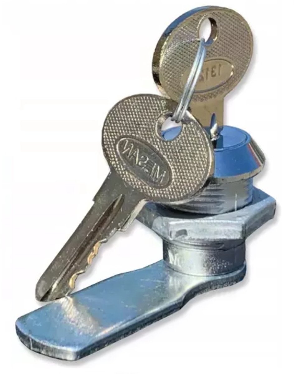 Draaisluiting 20mm ZnAl Chroom met Unieke Sleutel & Stofkap