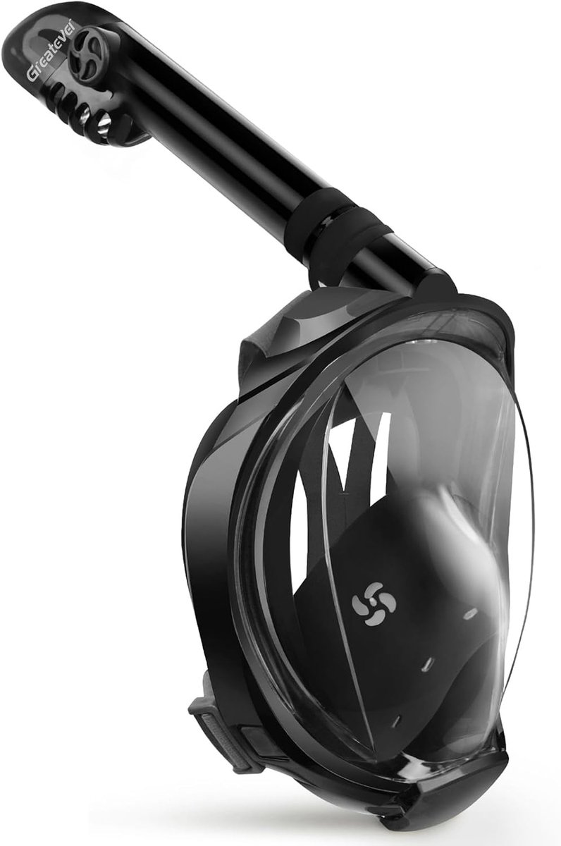 1 stuk - Volwassen S/M Snorkelmasker - Volledig gezichtsduikmasker - Duikbril met ademhalingsbuis - Zwart