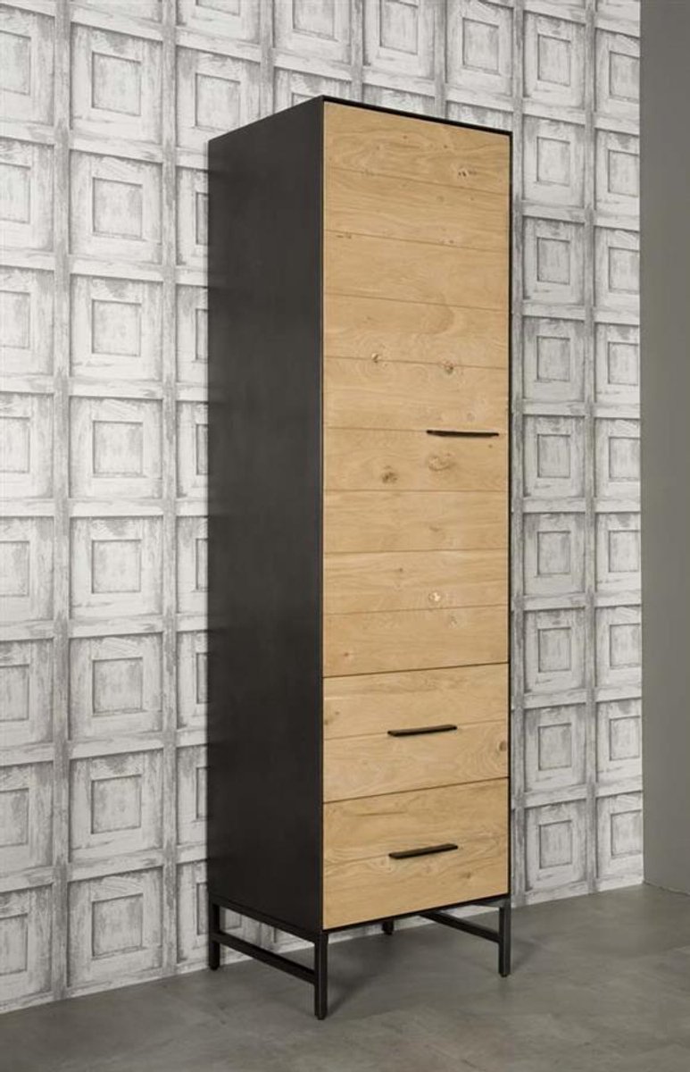 Tower Living Opbergkast Lido - Naturel Hout - 55x45x190cm