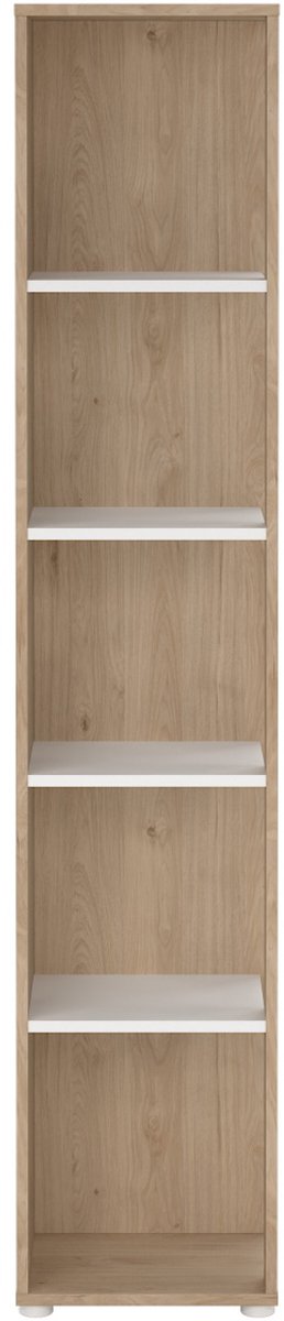 Giga Living Boekenkast Sign - Wit/Naturel - 41x34x205cm