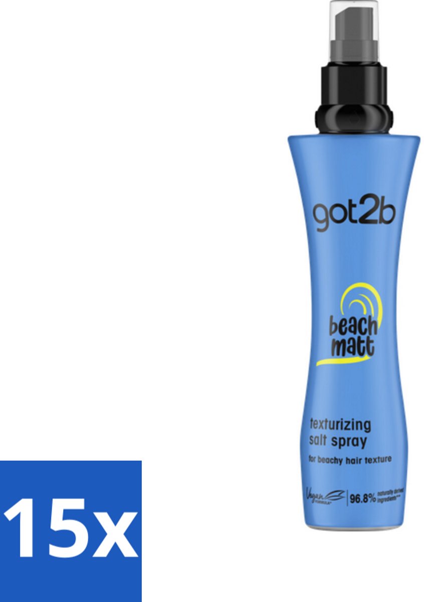 15 x Got2B - Salt Spray - Beach Babe - 200 ml - Beach Look - Zout Spray - Textuur Haar - Volume Haar - Strandlook