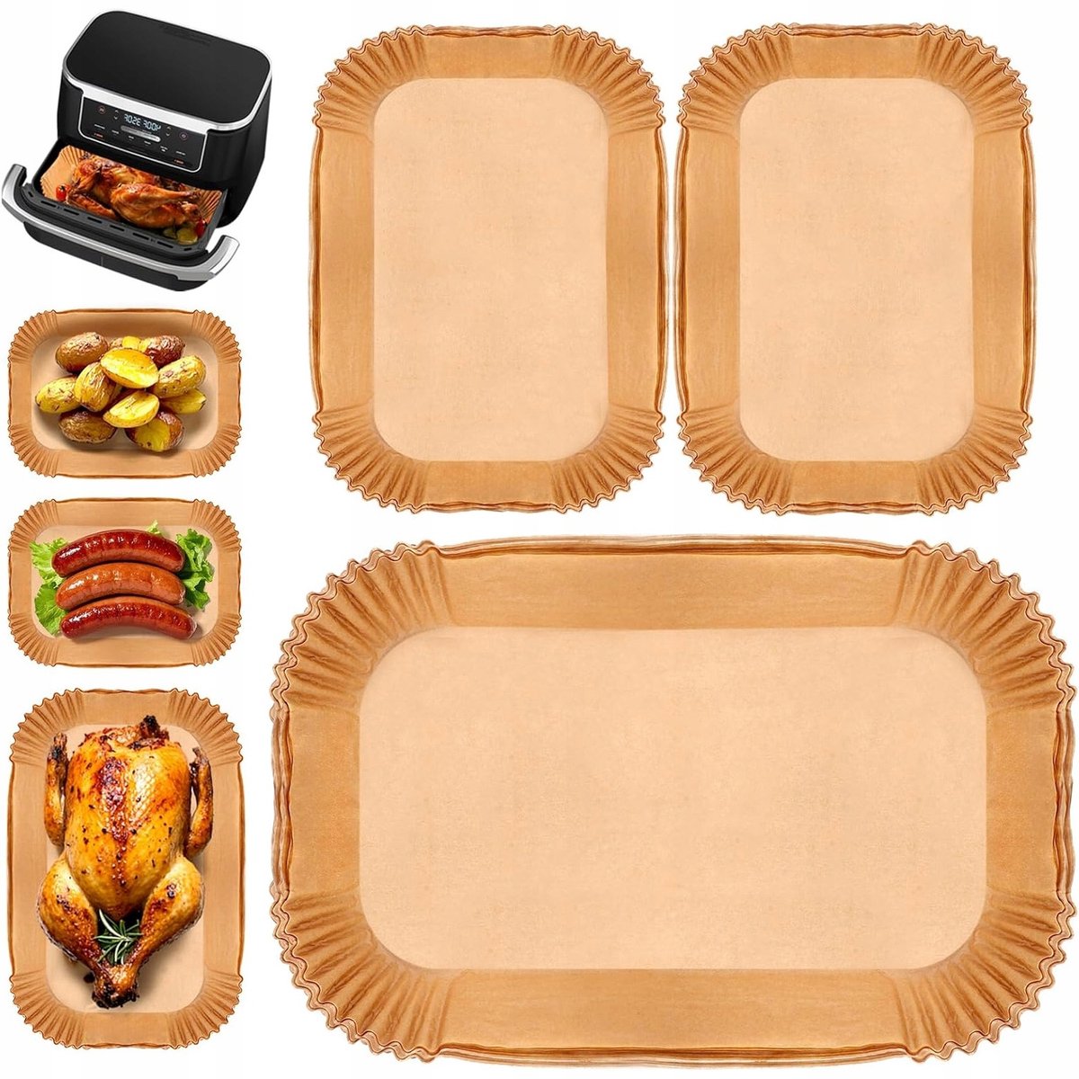 Airfryer Bakpapier voor Ninja Flex Dual AF500EUCP (5.2/10.4L)